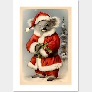 Santa Koala Posters and Art